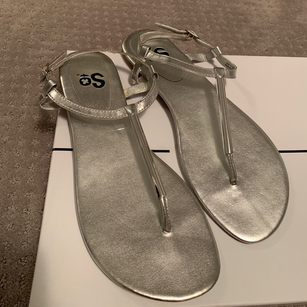 Flat Silver Sandals